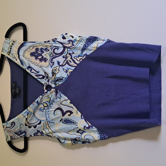 Purple Baby blue yellow loose fit Dressy tank top for Ladies - Picture 7 of 7